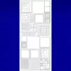 Kép 1/4 - Kontúrmatrica - retró négyzetek, sötétkék, 0496  - AKCIÓS