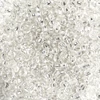 Kásagyöngy, átlátszó, ezüst béléssel, 2 mm - ezüst