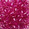 Kásagyöngy, átlátszó, ezüst béléssel, 4 mm - pink