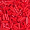 Szalmagyöngy, telt színű, 6 mm - piros