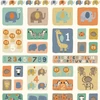 Patchwork anyag - Makower - Baby Jungle 1736-1 Panel, 30cm