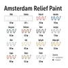 Amsterdam Relief Paint kontúrfesték, nem kiégethető, 20 ml - színtelen, 120