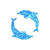 Kép 2/5 - Tetováló sablon, öntapadós stencil - Delfinek 1