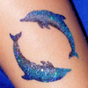 Kép 3/5 - Tetováló sablon, öntapadós stencil - Delfinek 1