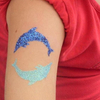 Kép 4/5 - Tetováló sablon, öntapadós stencil - Delfinek 1