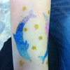 Kép 5/5 - Tetováló sablon, öntapadós stencil - Delfinek 1