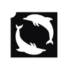 Kép 1/5 - Tetováló sablon, öntapadós stencil - Delfinek 1