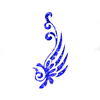 Kép 2/2 - Tetováló sablon, öntapadós stencil - Virág 3