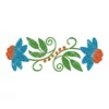 Kép 2/2 - Tetováló sablon, öntapadós stencil - Virág 20