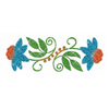 Kép 2/2 - Tetováló sablon, öntapadós stencil - Virág 20