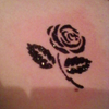 Kép 3/3 - Tetováló sablon, öntapadós stencil - Virág 5