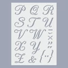 Stencil, 15x20 cm, 2 ív/csomag - ABC Calligraphy betűk, 30 mm