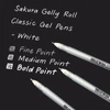 Sakura Gelly Roll zselés toll készlet, 3 db - Bright White 05/08/10 írás