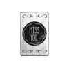 Pecsételő, Woodies, Vintage, 4x6 cm - Miss you