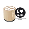 Pecsételő, Woodies, 3 cm - I love Paris