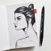 Bruynzeel Fineliner Brush pen kétvégű filctoll készlet - 12 db