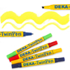Kép 1/4 - Deka TwinPen kétvégű textilfilc - 04 citromsárga
