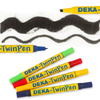 Kép 1/4 - Deka TwinPen kétvégű textilfilc - 90 fekete