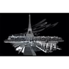 Karckép gravírozó készlet karctűvel, 29x39 cm - Eiffel torony, ezüst