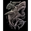 Karckép gravírozó készlet karctűvel, 20x25 cm - Cápák, holográf