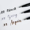 Pentel Brush Sign Pen Pigment ecsetfilc, SESP15-AX, fekete, pigmentált