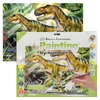 Számozott kifestő készlet, akrilfesték+ecset, 29x39 cm - Dinoszauruszok