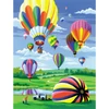 Számozott kifestő készlet, akrilfesték+ecset, 22x30 cm - Hőlégballon