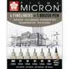 Sakura Pigma Micron műszaki rajztoll készlet - 6+1 db
