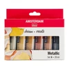 Kép 1/4 - Talens Amsterdam akrilfesték készlet - 6x20 ml, metál színek