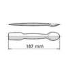 Porcelán keverő spatula mérőkanállal, 18,7 cm