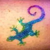 Kép 3/3 - Tetováló sablon, öntapadós stencil - Gyík, gekkó 02
