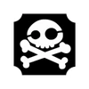 Kép 1/4 - Tetováló sablon, öntapadós stencil - Koponya 01