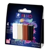 FIMO Professional Colour Pack süthető gyurma készlet, 4x25 g - Natural Colours