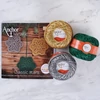 Horgolókészlet, Anchor Metallic - Csillagok, arany, antikezüst, zöld,