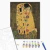 Számozott kifestő készlet, feszített vásznon, 40x50 cm - Gustav Klimt: A csók