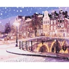 Számozott kifestő készlet, feszített vásznon, 40x50 cm - Mese a téli Amsterdam-ról