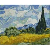 Számozott kifestő készlet, feszített vásznon, 40x50 cm - Van Gogh: Zöld búzamező ciprussal