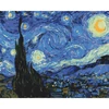 Kép 1/5 - Számozott kifestő készlet, feszített vásznon, 40x50 cm - Van Gogh: Csillagos éj