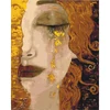Számozott kifestő készlet, feszített vásznon, 40x50 cm - Anne-Marie Zilberman: Arany könnyek