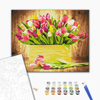Kép 2/6 - Számozott kifestő készlet, feszített vásznon, 40x50 cm - Ünnepi tulipánok