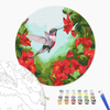 Kép 2/6 - Számozott kifestő készlet, feszített vásznon, 30 cm - Virágos kolibri