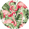 Kép 1/6 - Számozott kifestő készlet, feszített vásznon, 30 cm - Flamingók a trópusokon
