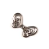 Charm fémdísz, 4 db - pillangószárny, áttört, 3D