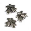 Charm fémdísz, 3 db - csengettyű, 3D