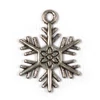 Charm fémdísz, 3 db - hókristály, 3D