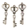 Kép 1/2 - Charm fémdísz, 3 db - kulcs, szíves, 3D