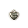 Kép 2/2 - Charm fémdísz, 3 db - love szív, 3D