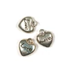Charm fémdísz, 3 db - love szív, 3D