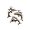 Charm fémdísz, 3 db - delfin, 3D