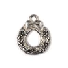 Kép 2/2 - Charm fémdísz, 3 db - koszorú, 3D